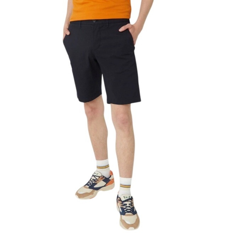 Lacoste Chino Shorts Mens US 38 Navy Blue NEW‎ Slim Fit Organic Cotton FH2647